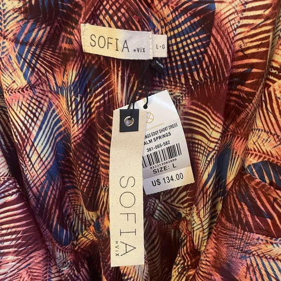 Edgy Mini Dress SOFIA by ViX Fits Size S/M - Picture 4 of 9